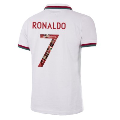 Portugal Retro Voetbalshirt Uit 1972 + Ronaldo 7 (Photo Style) Top Merken Winkel